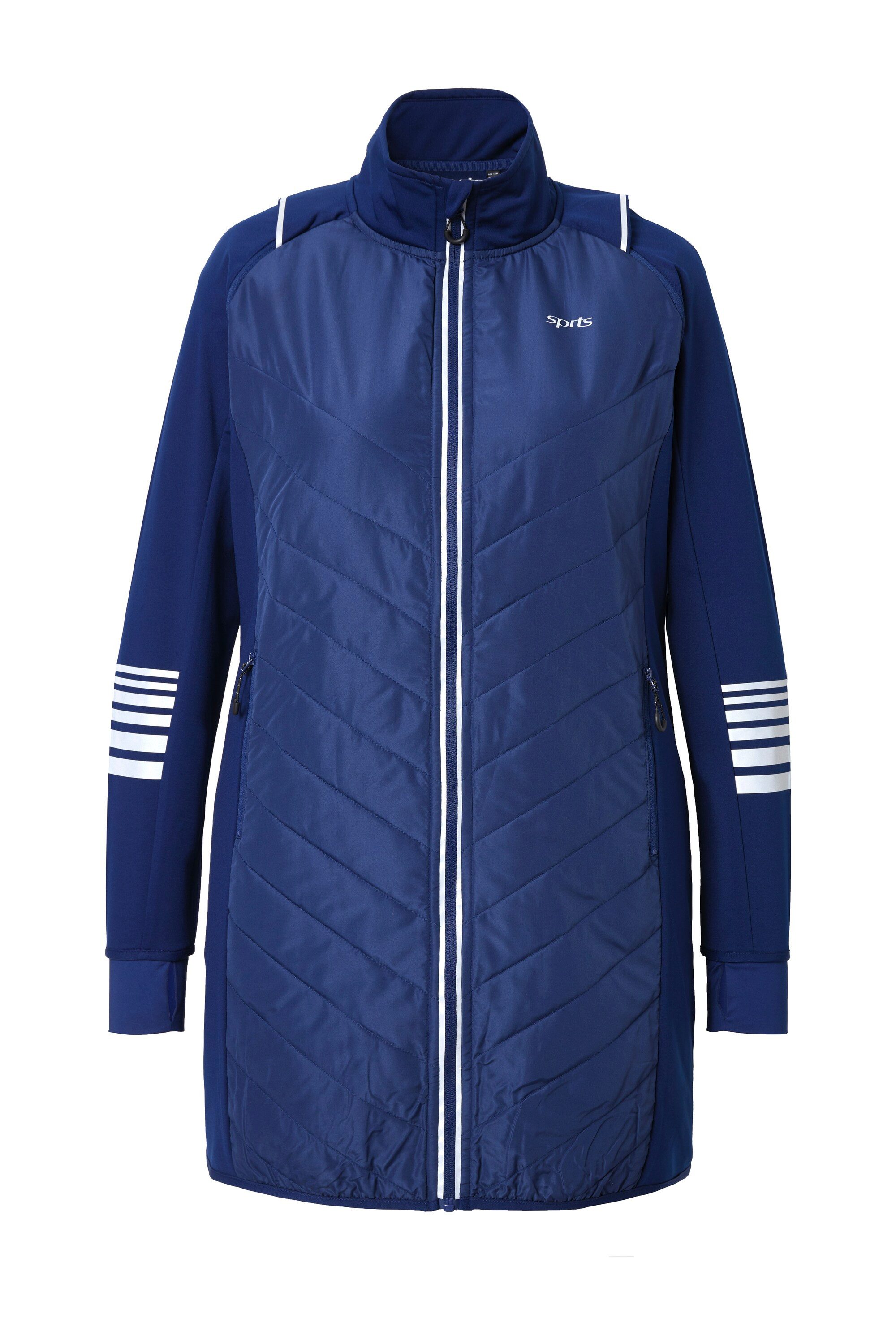 Ulla Popken Sweatjacke 2-in-1-Mantel Ärmel abnehmbar günstig online kaufen