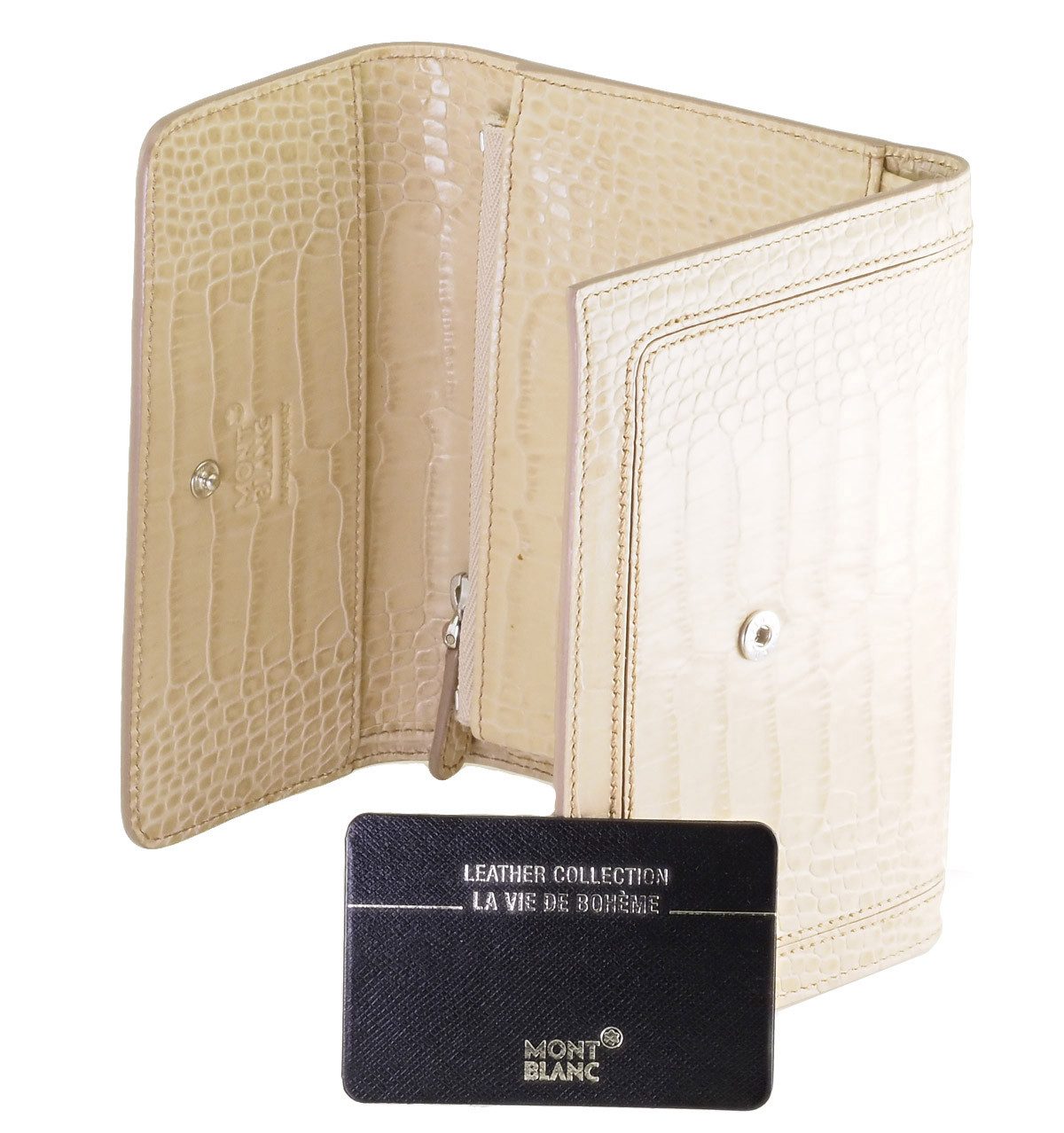 MONTBLANC Geldbörse Meisterstück MB107612 Leder Brieftasche Geldbörse, mit Montblanc Prägung