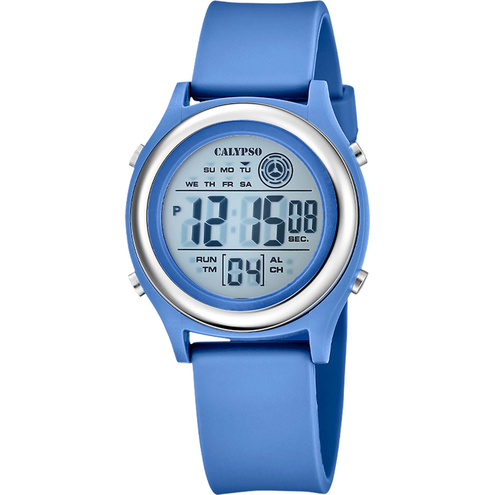 Calypso Digitaluhr Digital Crush Damenuhr K6083-4 Blau Kunststoffband 35,4 mm