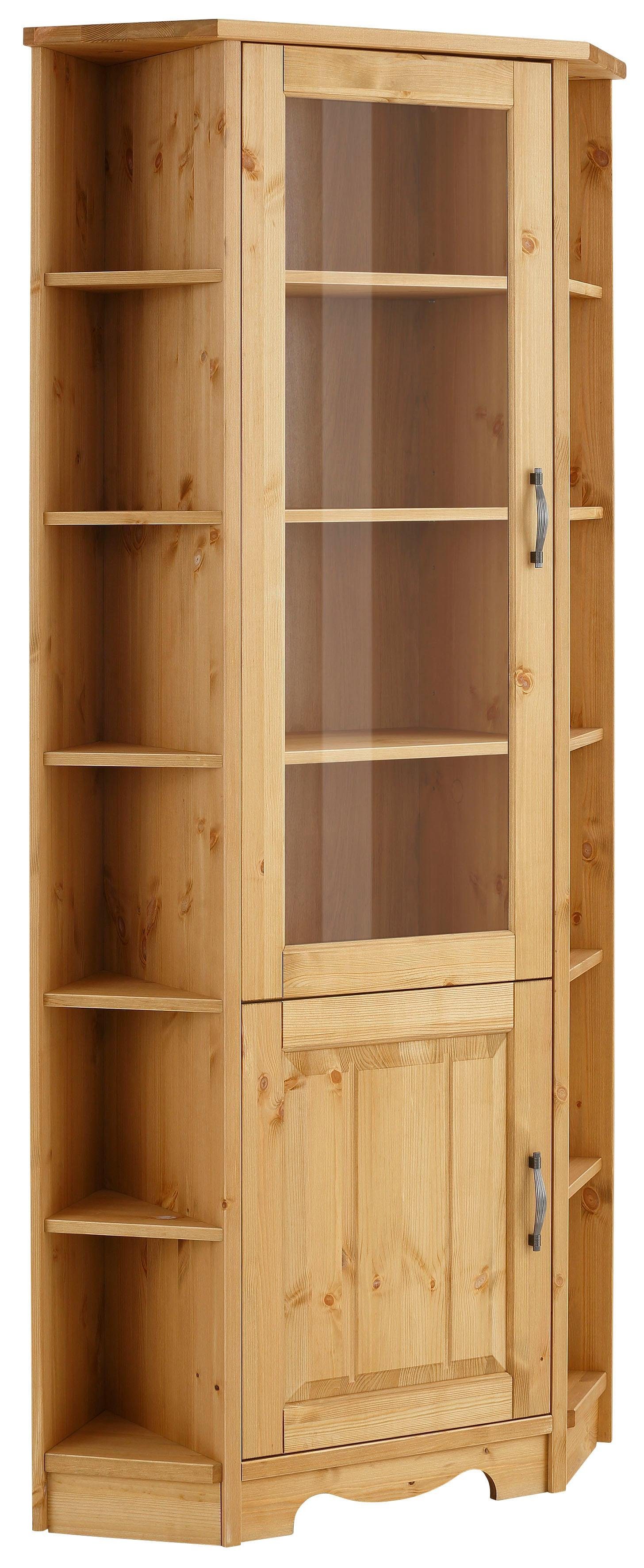 OTTO home Eckvitrine Trinidad Höhe 188 cm, FSC® zertifiziertes Massivholz