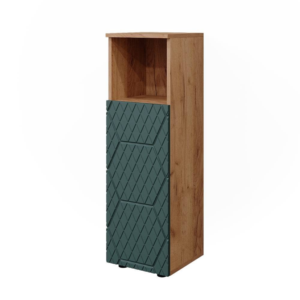Vicco Midischrank Irma, Goldkraft Eiche/Grün, 30 x 95 cm (1-St)