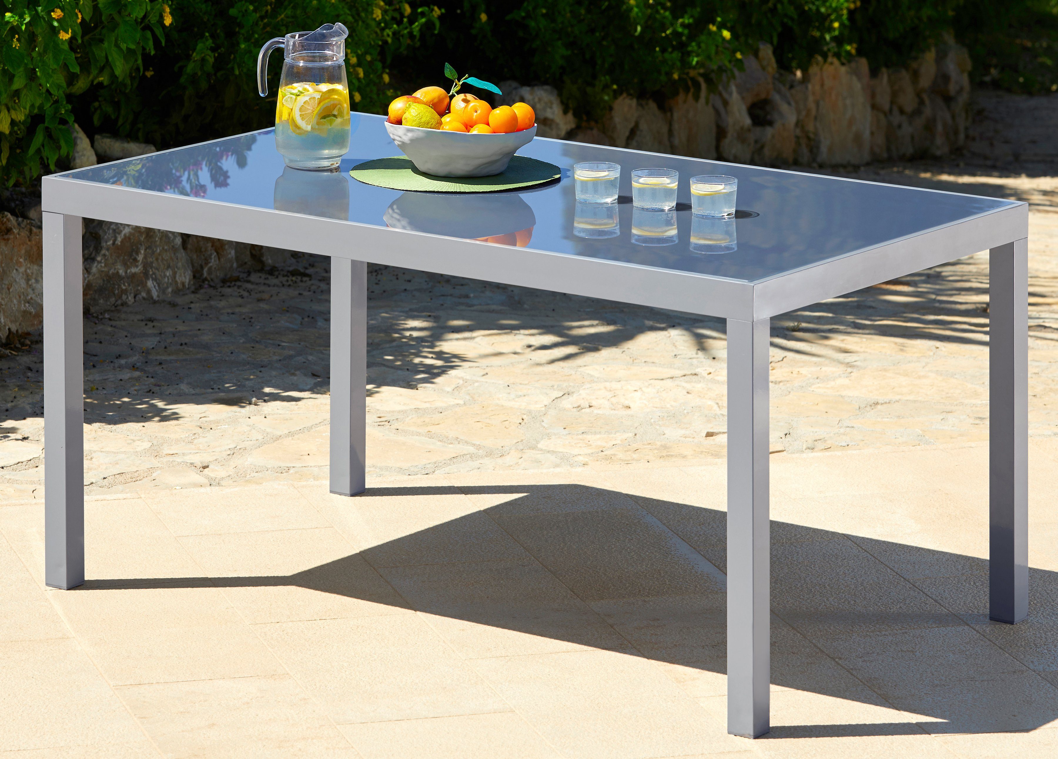 MERXX Gartentisch »Taviano«, Aluminium, 150x90 cm, silber online kaufen