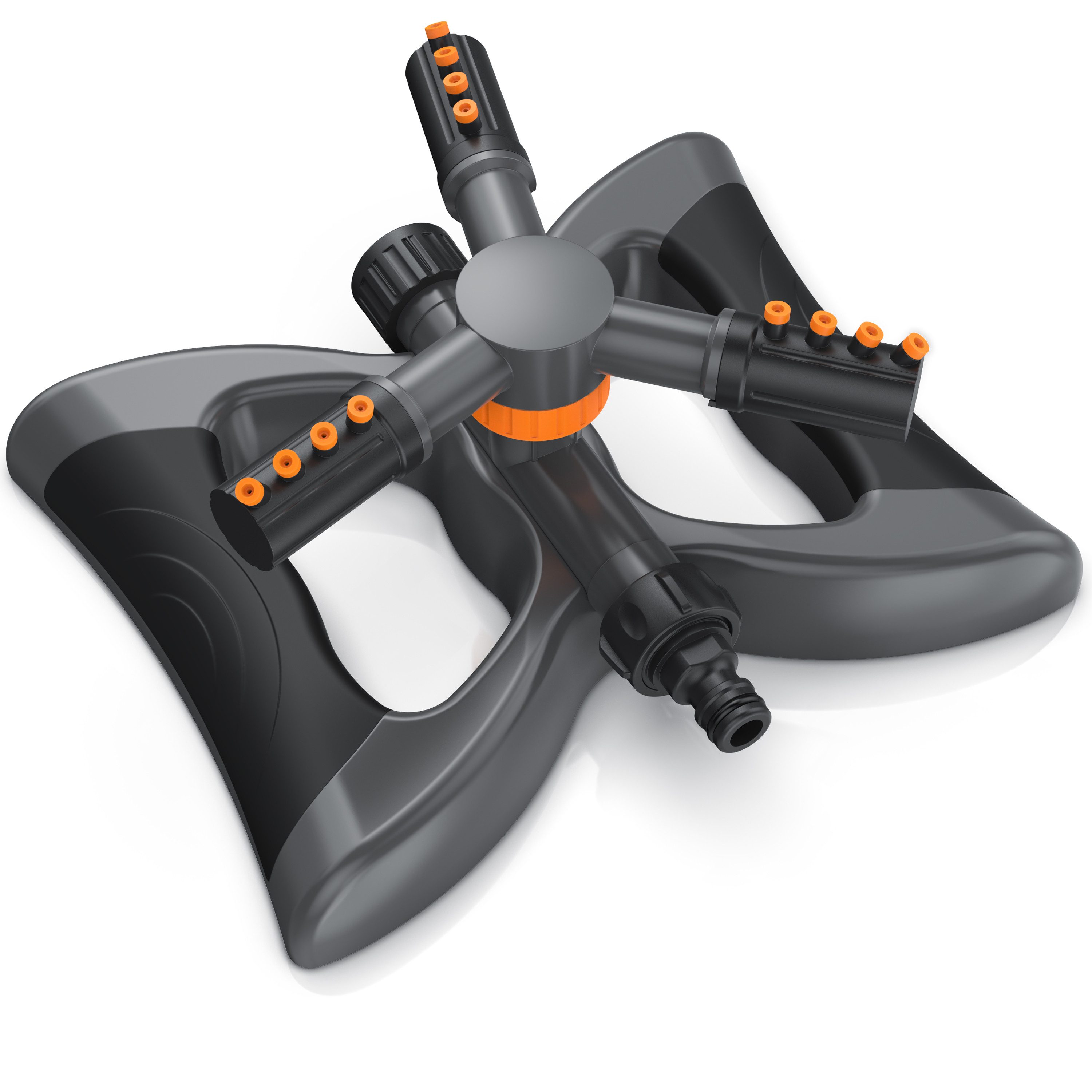 Brandson Kreisregner Garten Sprinkler, 360° Rasensprenger, 3 Arm Rasensnsprikler rotierend, für Flächen bis 314 m², (1-St), Sprenger Bewässerungssystem, Bewässerungsanlagen, Gardena kompatibel