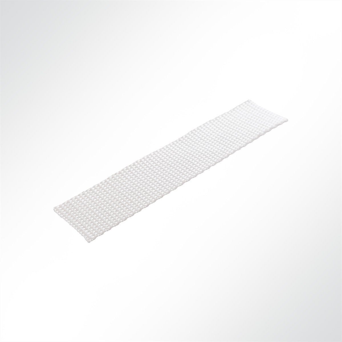 240 Gurtband weiß stark, 25 mm (1-St) 1,2mm LYSEL® (PP) Polypropylen breit, Zurrgurt Kg