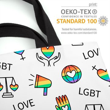 VOID Henkeltasche (1-tlg), Pride Hand Herz Regenbogen pride gay schwul gleichberechtigung herzen