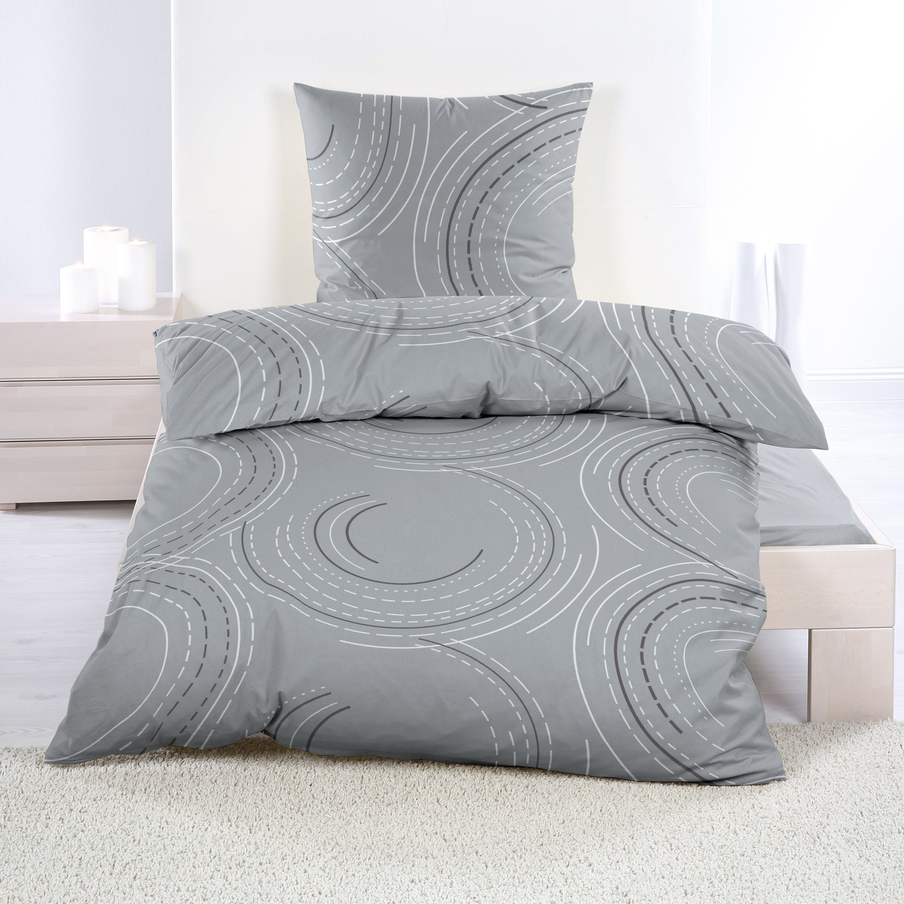 Casa Colori Bettwäsche Microfaser Fleece Wintergarnitur 135x200 cm kuscheli günstig online kaufen
