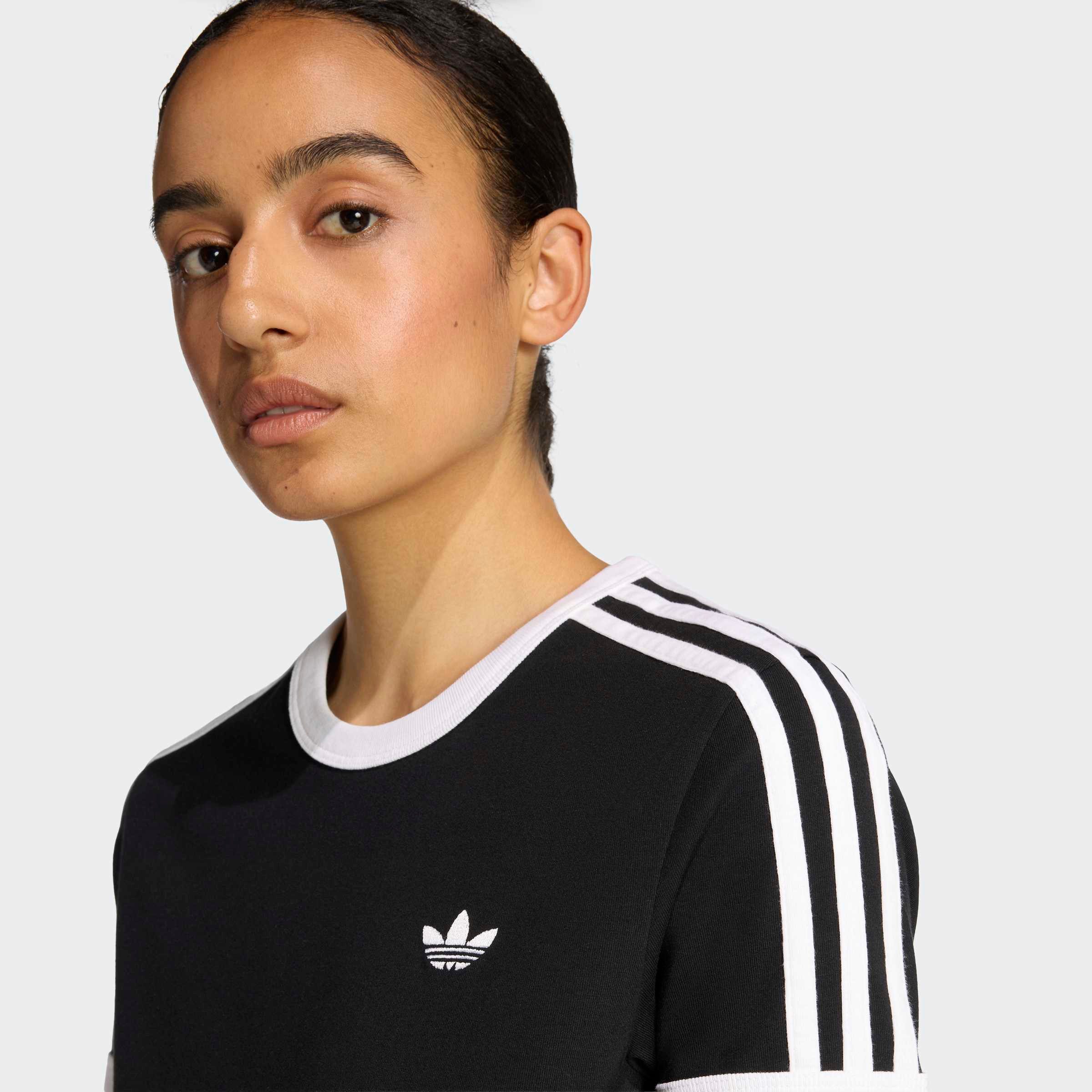 adidas Originals T-Shirt 3-STREIFEN, SCHMAL GESCHNITTEN sanft anliegende Passform, ohne Verschluss, für sportlichen Look