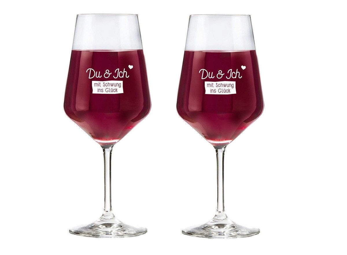 eXODA Weinglas Du & Ich, 2-tlg., Glas