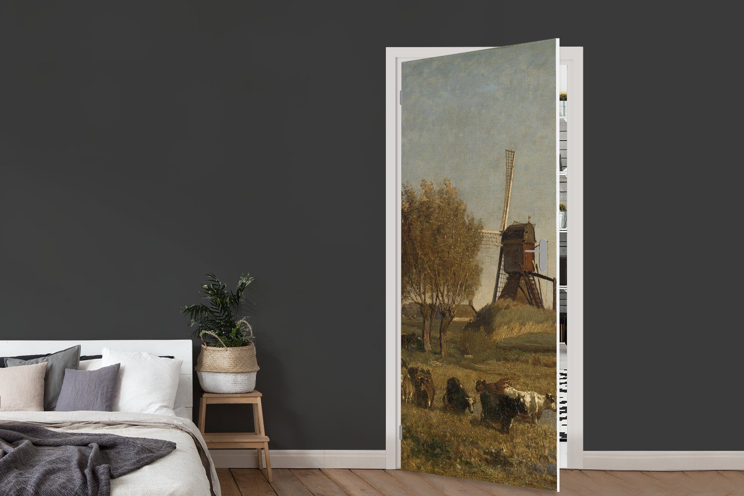 Tür, Der St), von Fototapete Gemälde Constantin Matt, bedruckt, cm Paul Joseph von Laden Gabriel, (1 Abcoude - 75x205 für Türtapete MuchoWow Türaufkleber,