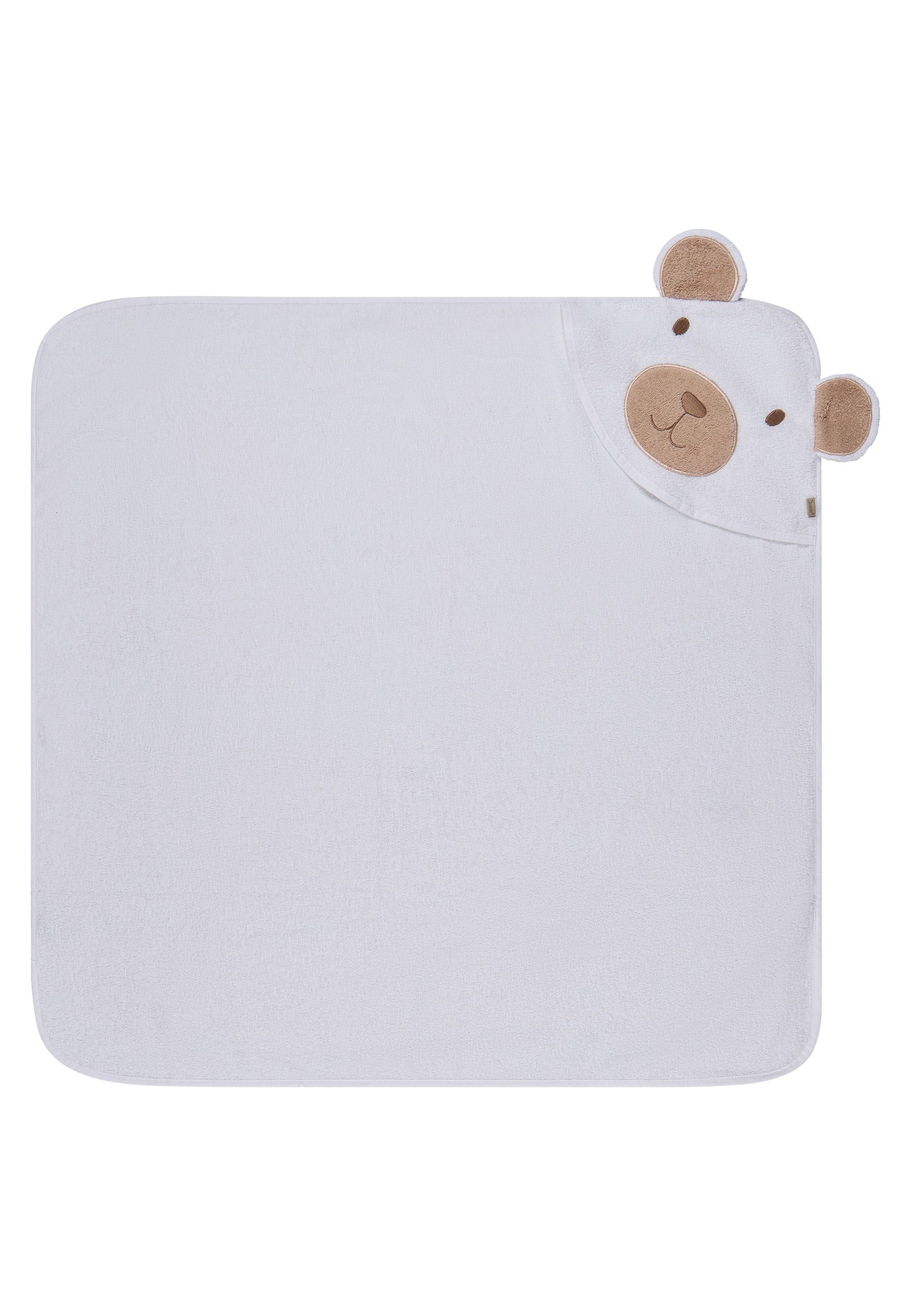 Sterntaler® Badetuch Motiv-Kapuzenbadetuch BÄR Bo, Frottee (1-St), Kapuzenbadetuch 100x100cm, aus weichemFrottee, mit süßer Applikation