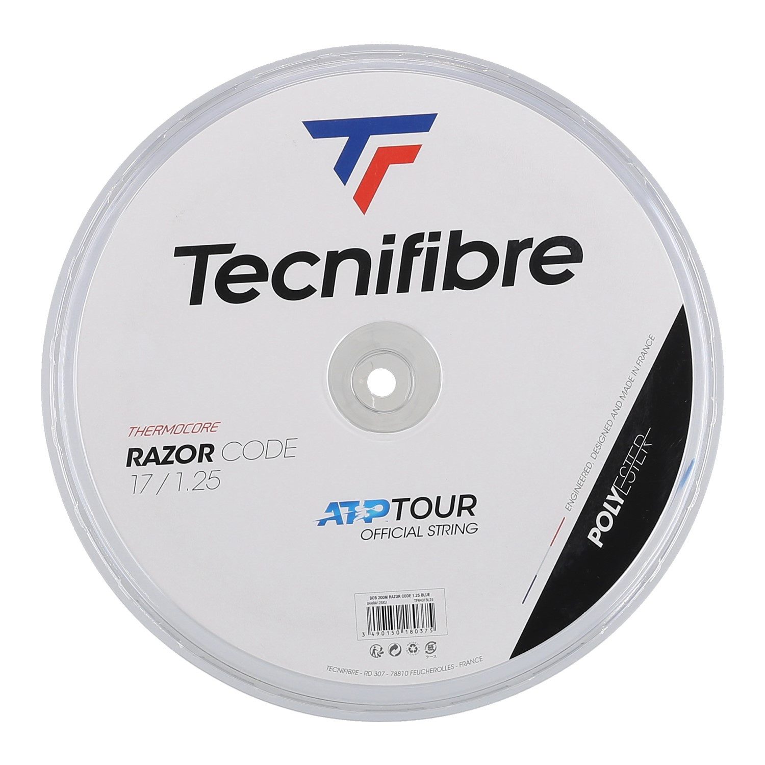 Tennissaite Razor Code (Haltbarkeit+Spin) blau 200m Rolle