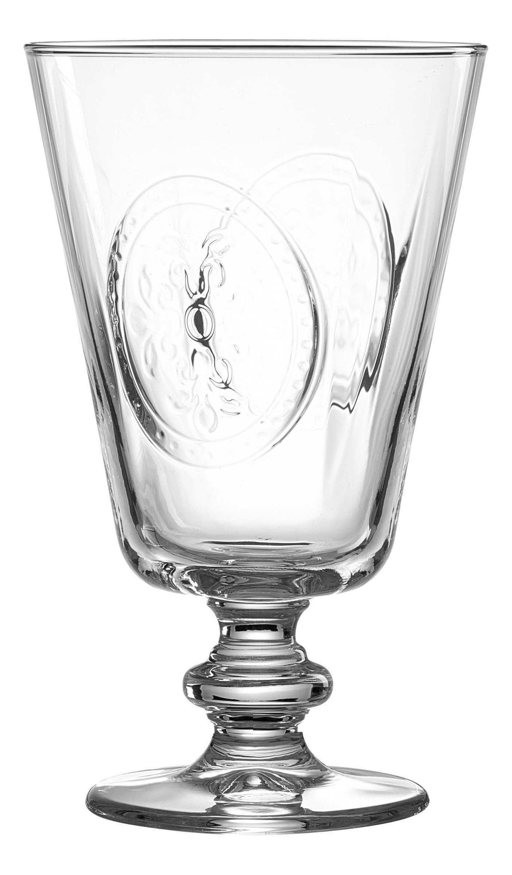 Ritzenhoff & Breker Weinglas Weinglas mit Floral Dekor 350 ml, Glas, Mediterran inspirierte Form