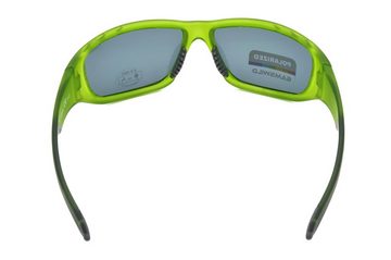 Gamswild Sonnenbrille UV400 Sportbrille Skibrille Fahrradbrille halbtransparente Fassung Damen Herren Modell WS9331 in rot, grün, blau