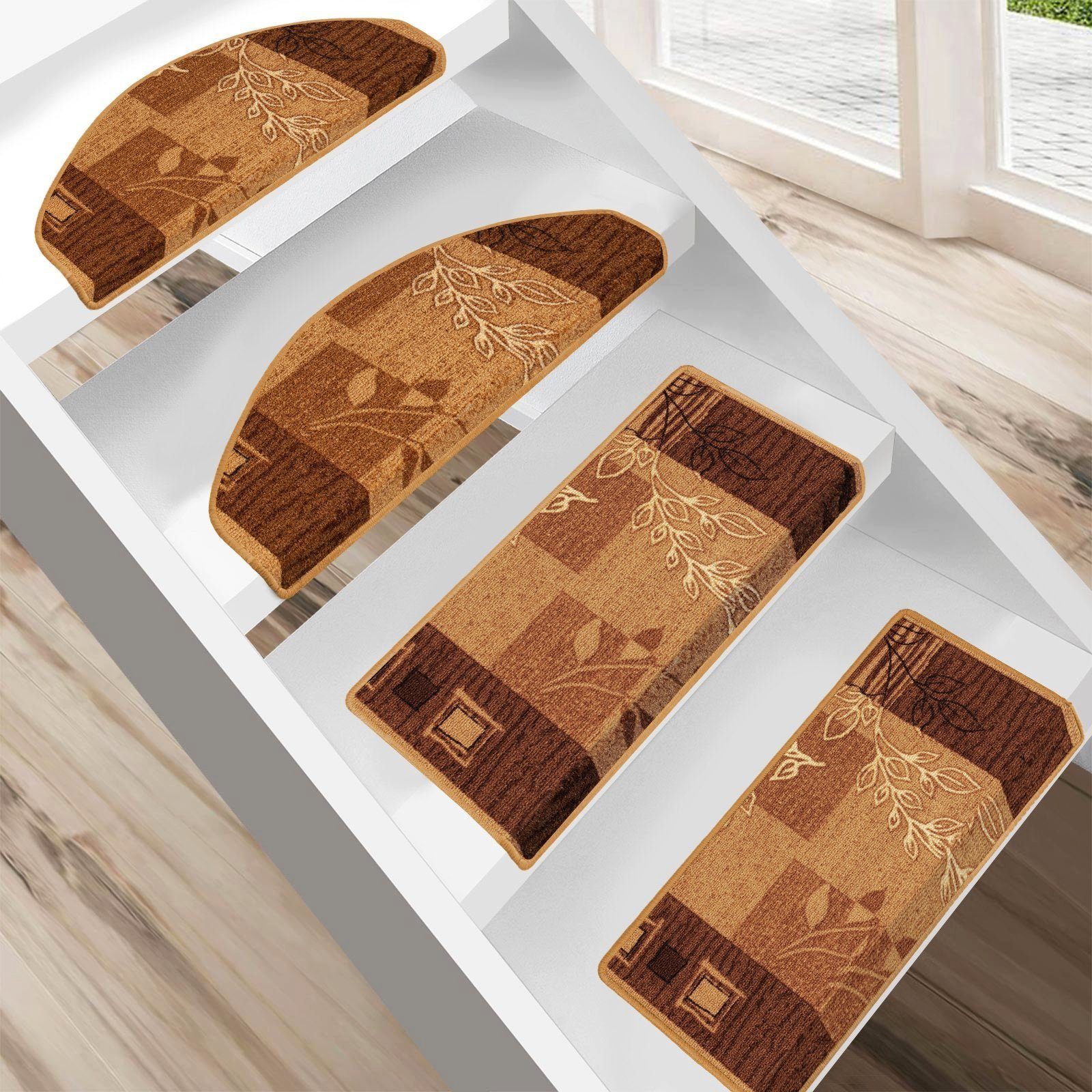 Floordirekt Stufenmatte Akzent, 3 Farben & 2 Größen, Treppenschutz, Halbrun günstig online kaufen