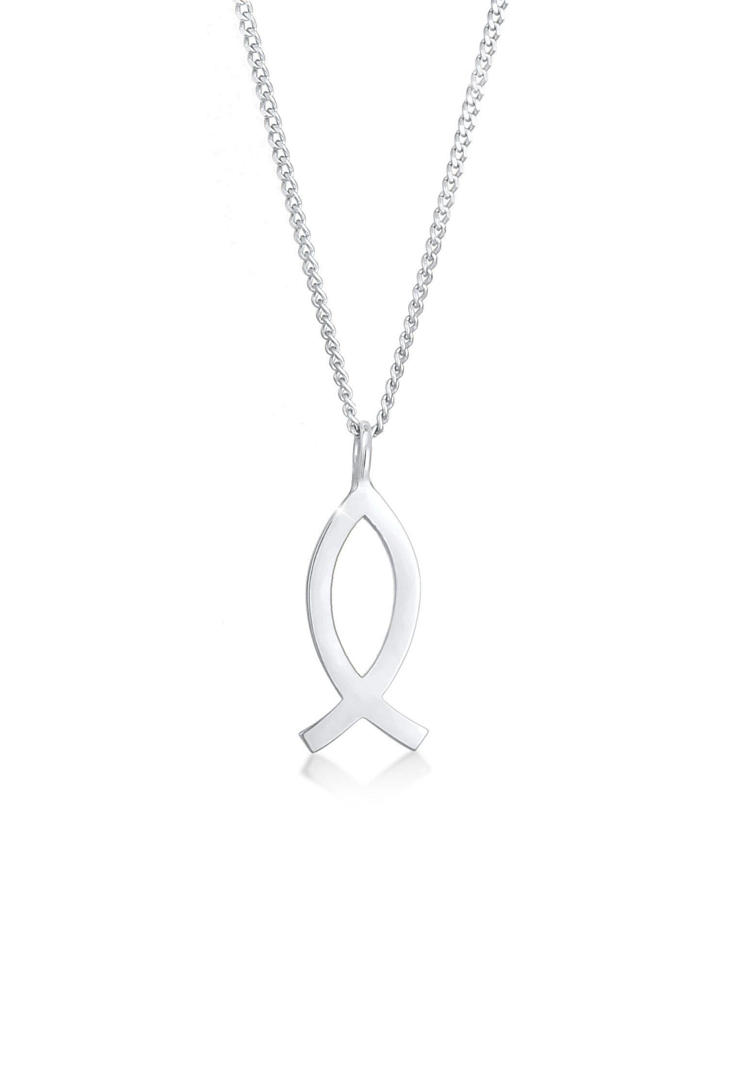 Kette mit Anhänger Fisch Symbol Christlich Religion 925 Silber