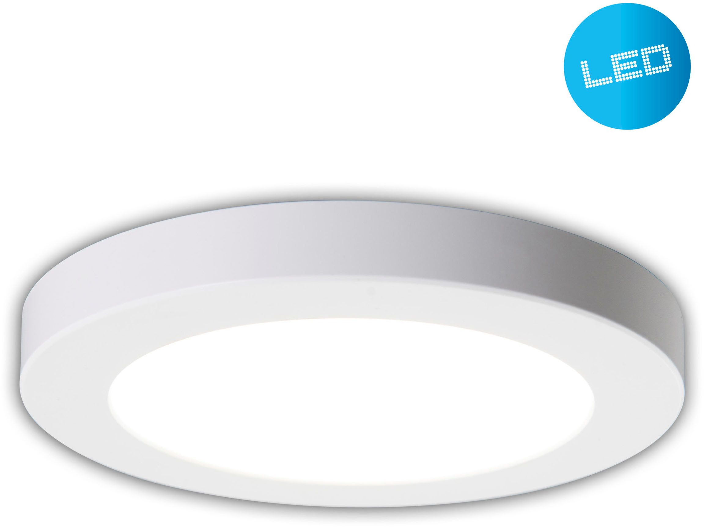 näve LED Deckenleuchte Bonus, LED fest integriert, warmweiß - kaltweiß, rund, D: 17cm, weiß, CCT per Gerätschalter, flexible Installation