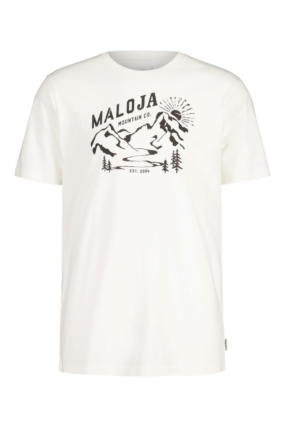 Maloja T-Shirt Maloja M Korabm. T-shirt Herren Kurzarm-Shirt Glacier Milk