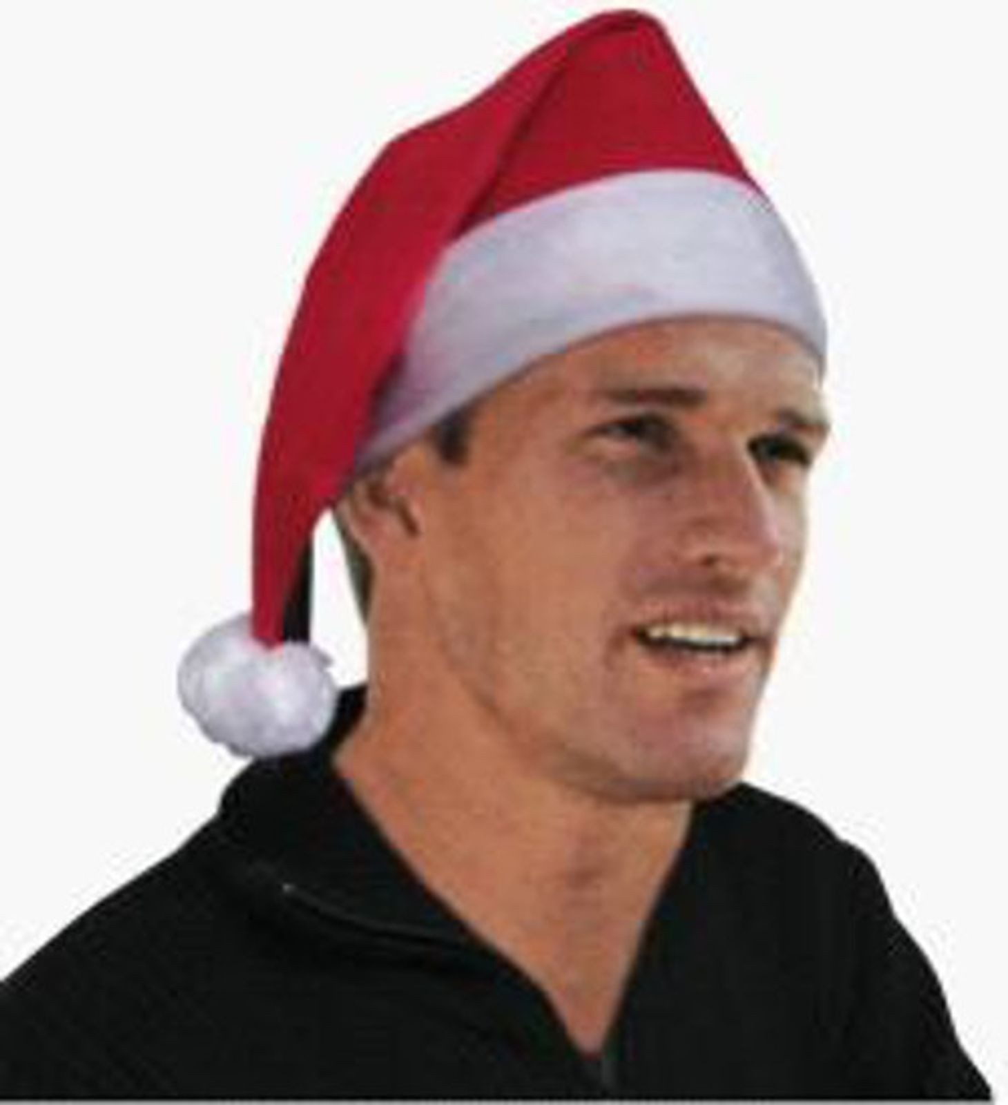 BURI Bommelmütze Weihnachtsmann-Mütze Hut Weihnachtsbommel Weihnachtsfeier Wintermütze