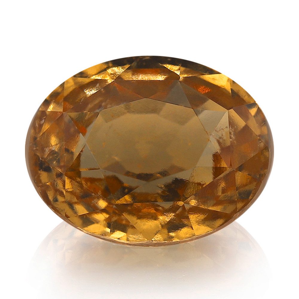 Cavill Edelstein Cavill Ring 6,59 ct Grossular Edelstein honigfarben Ovalschliff, (1-St)