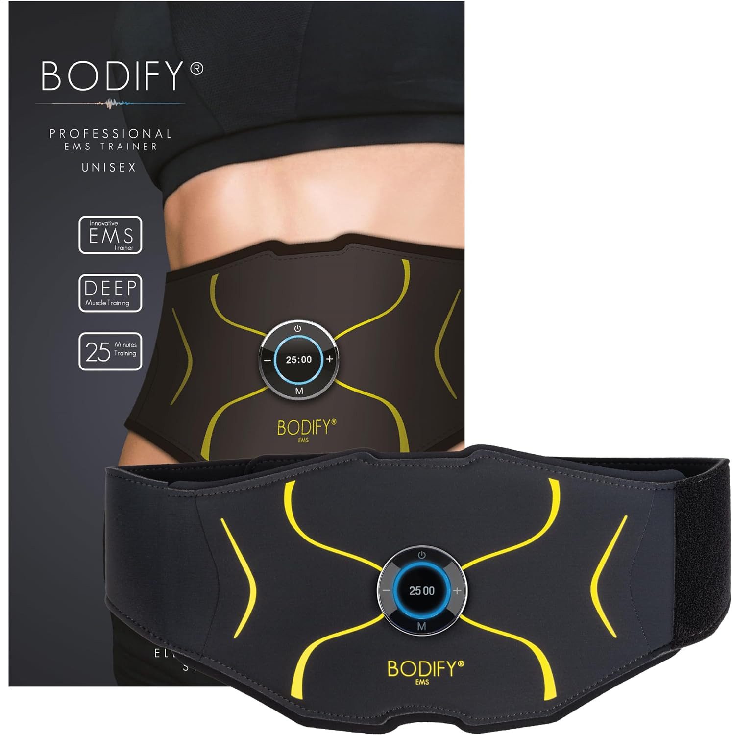 BODIFY EMS-Bauchmuskeltrainer Max - EMS Trainer - Gezielte Stimulation der Bauch Muskulatur