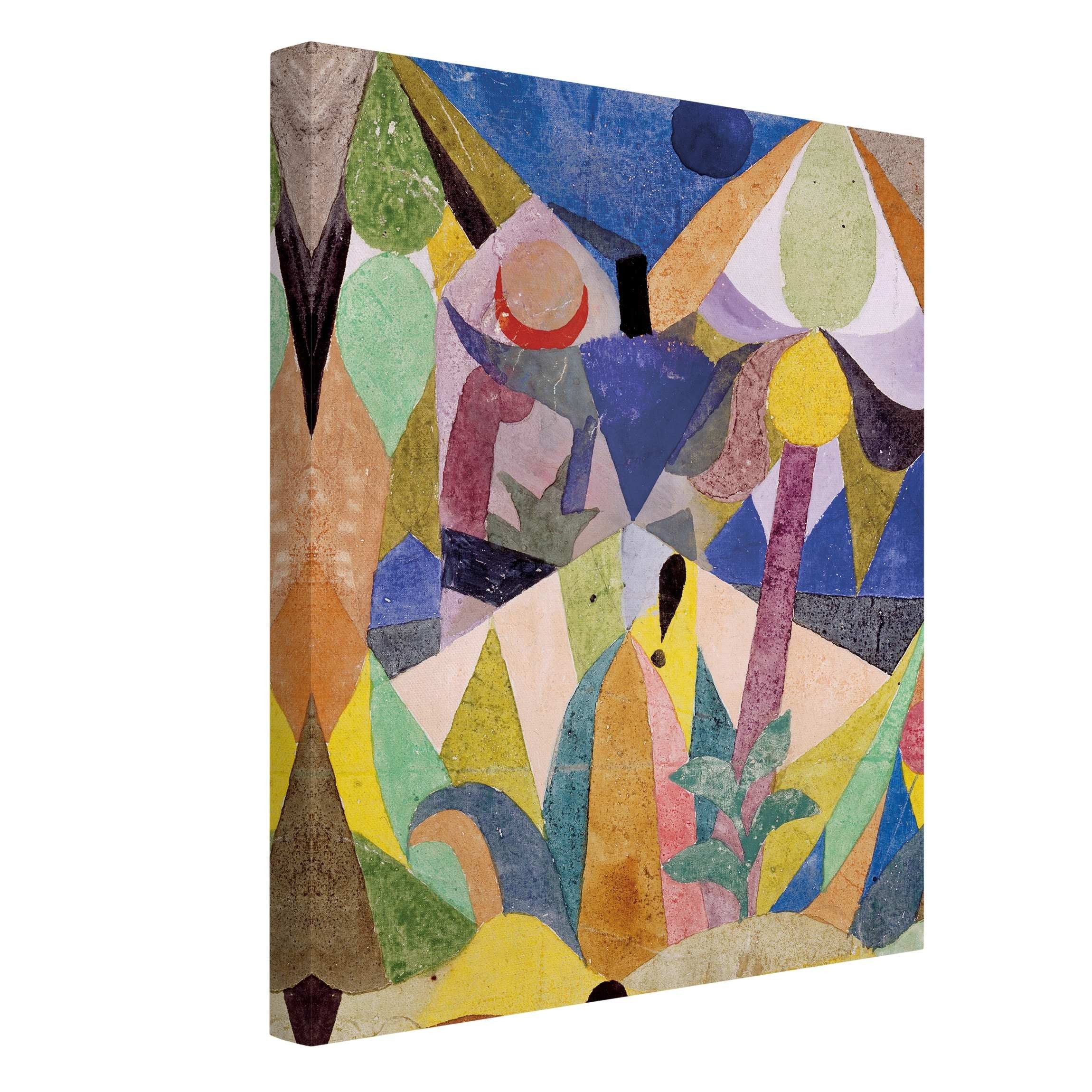 Leinwandbild Kunstdruck Paul Klee Landschaft bunt Bild auf Leinwand Groß XXL