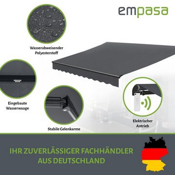 empasa Gelenkarmmarkise "START PLUS" elektrische Markise mit Fernbedienung & Handkurbel