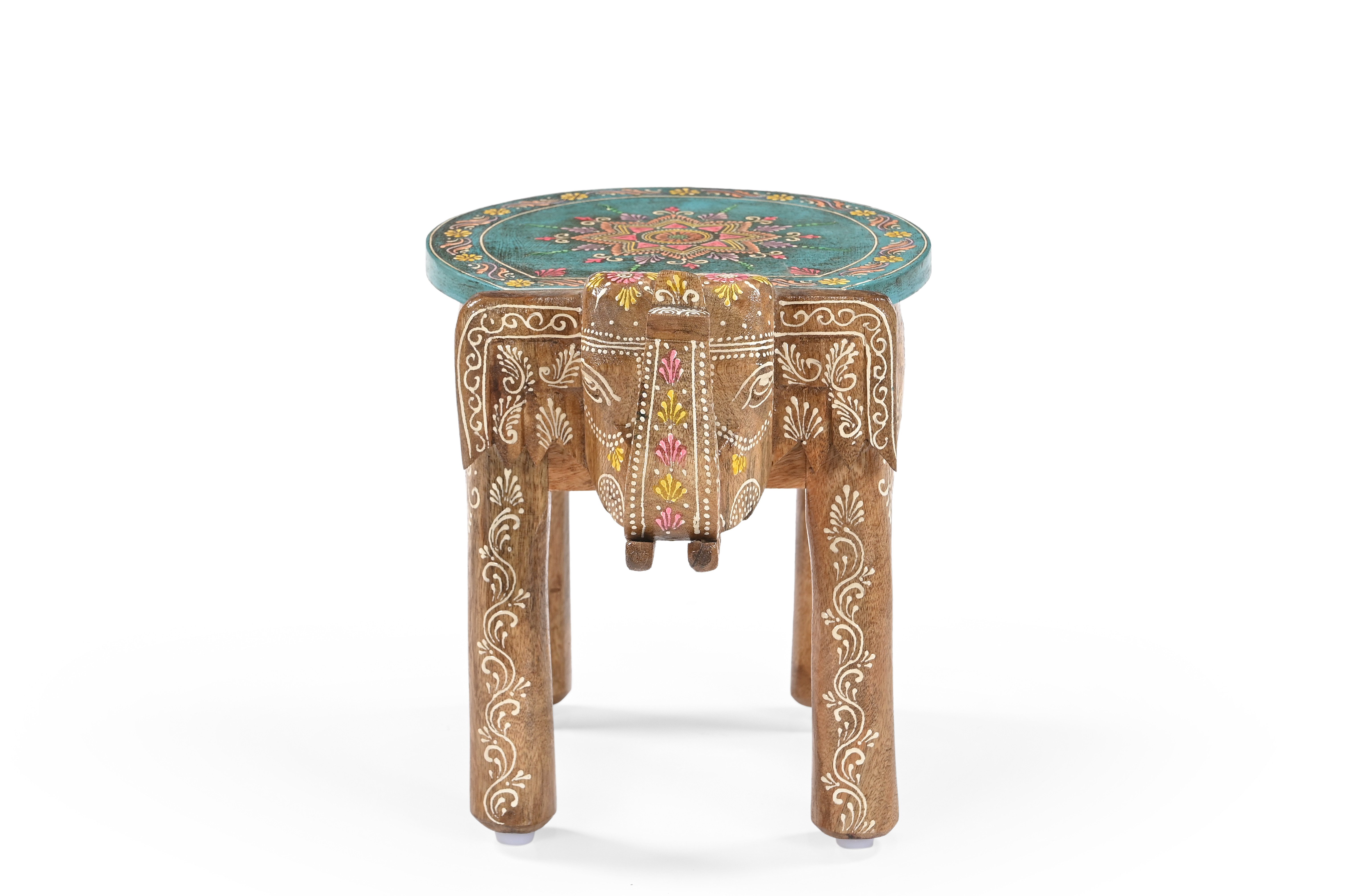 iAnanas Beistelltisch Orientalischer Elefantentisch Holz Dekotisch (1-St), Boho, Ethno & Vintage Flair