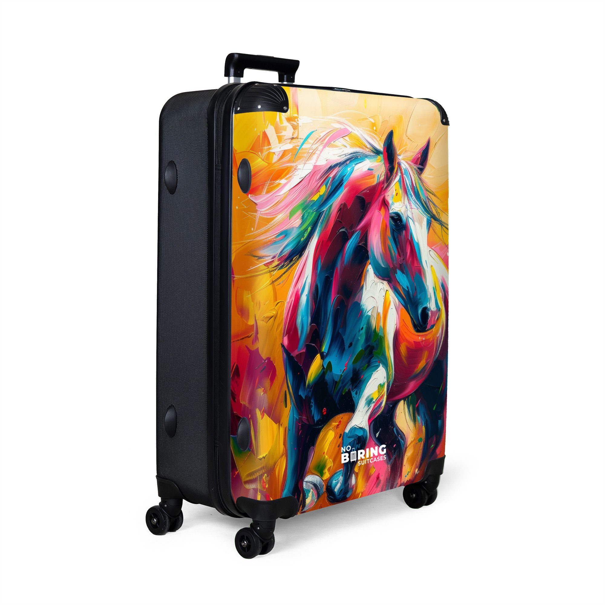 NoBoringSuitcases.com© Hartschalen-Trolley Ölgemälde Kunstwerk eines galopp günstig online kaufen