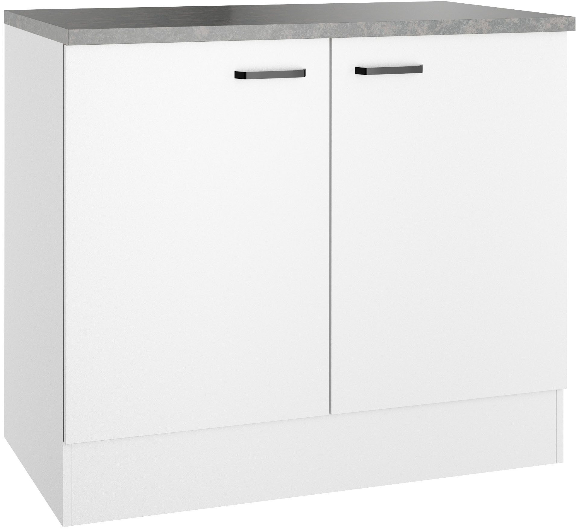 OPTIFIT Spülenschrank OPTImulti Breite 100 cm, Tiefe 60 cm, mit 2 Türen, inkl. Arbeitsplatte
