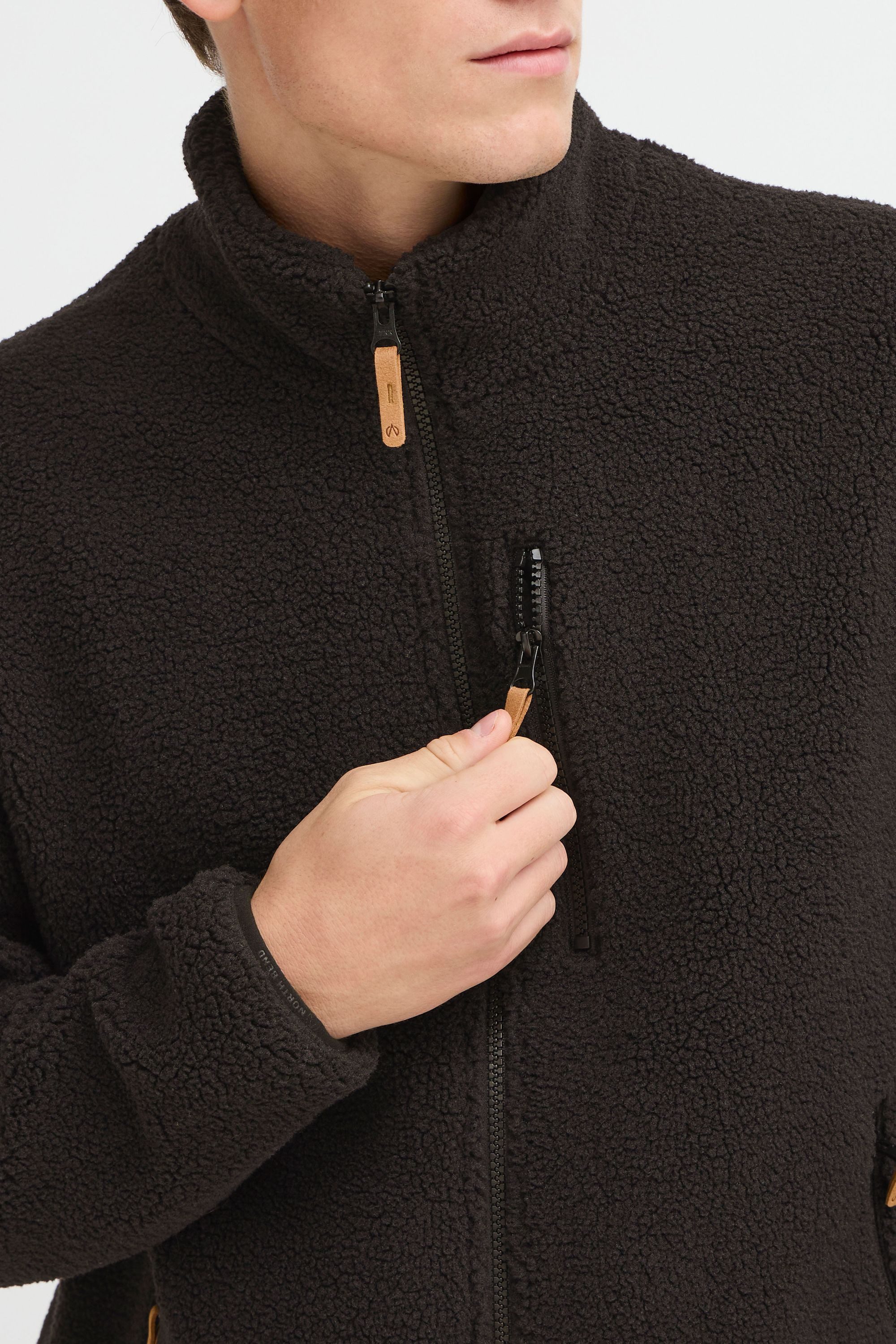 North Bend Fellimitatjacke NBSam M Moderne Fleecejacke mit Reißverschlusstaschen