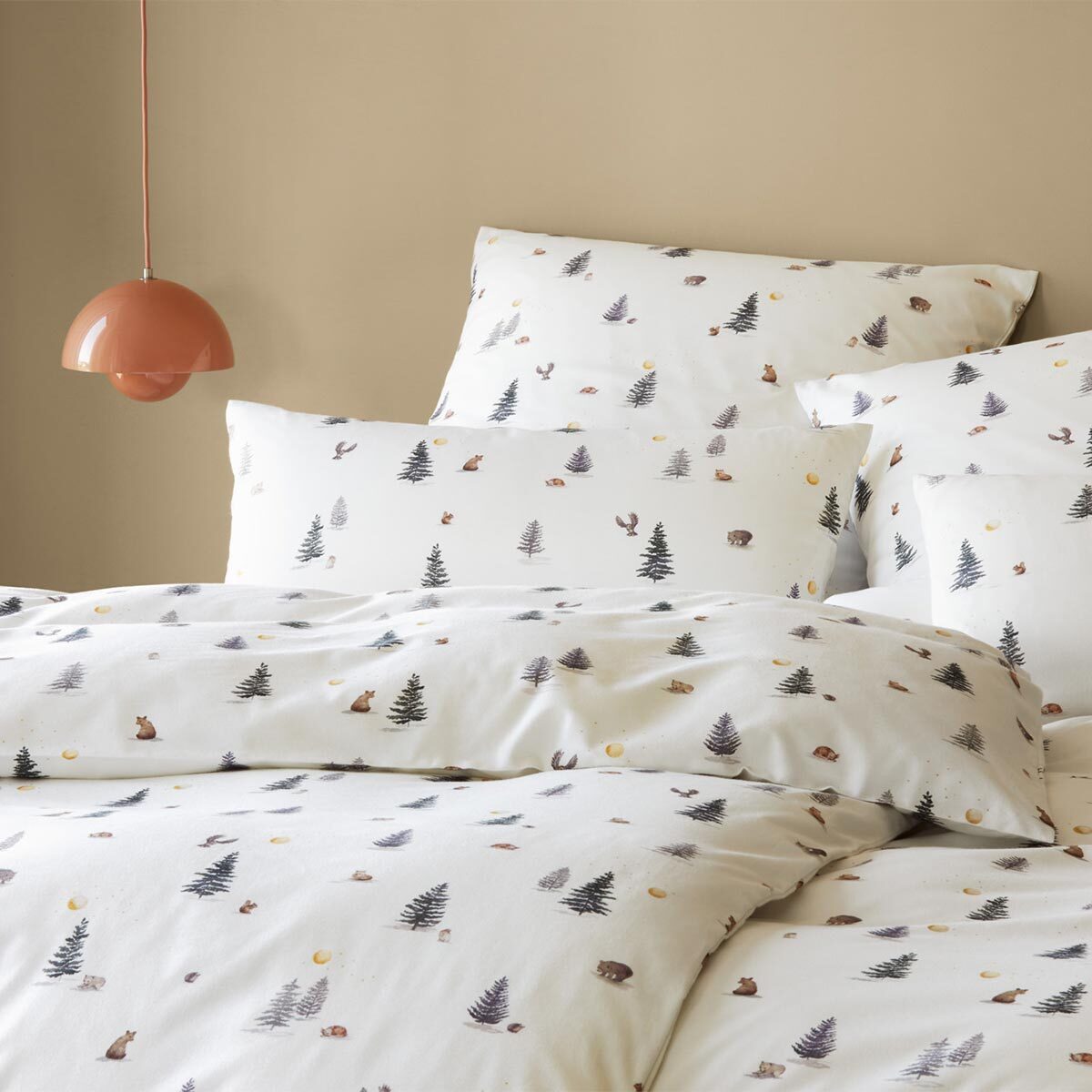 Elegante Bettwäsche Winterwald, Flanell, 1 teilig günstig online kaufen