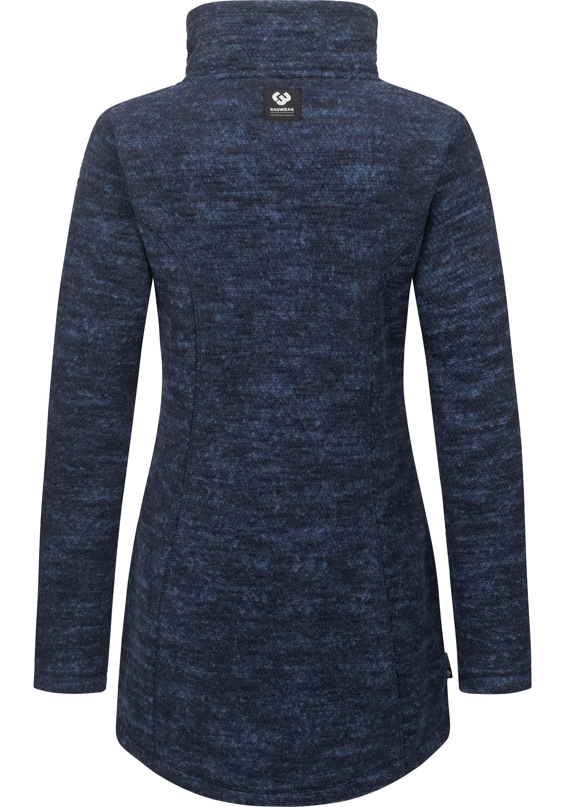 Ragwear Strickjacke Miram Melange Kuschelige Übergangsjacke in Strick-Optik