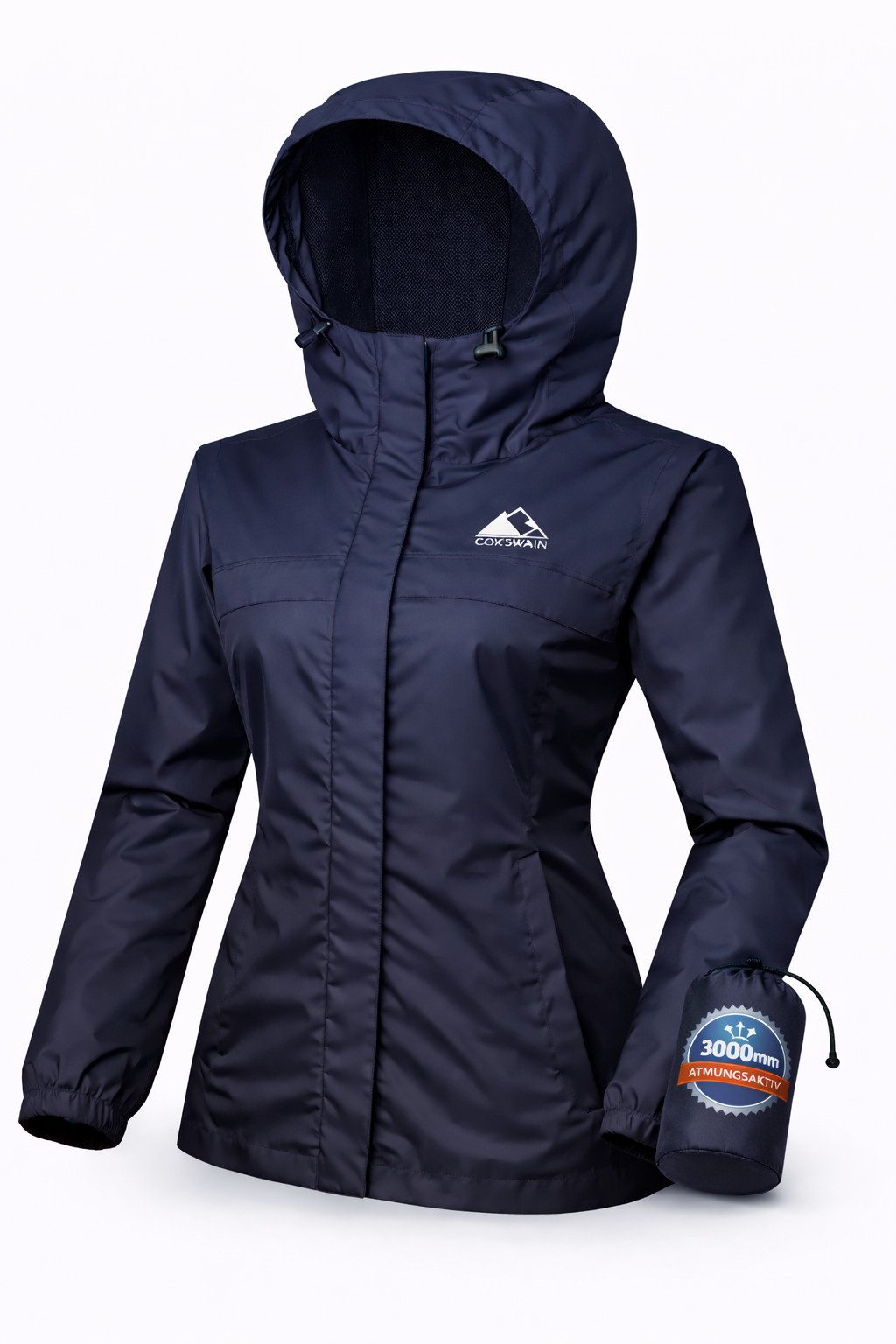 Cox Swain Regenjacke COX-TEX Outdoor Funktions Windbreaker (1-St., Mit kleinen Beutel zum Verstauen) Atmungsaktiv und Wasserabweisend