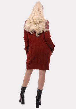 YC Fashion & Style Strickkleid Exklusives Damen Rollkragen Strickkleid (1-tlg) in Unifarbe