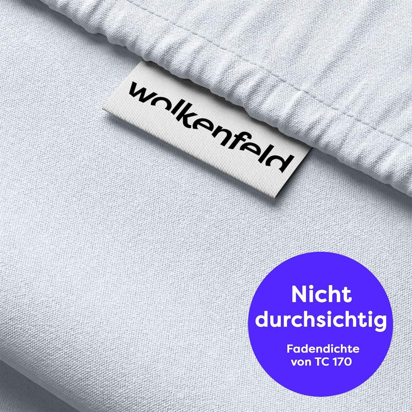 Wolkenfeld Bettwäsche Renforcé Bettwäsche Baumwolle - Natürlich weiches Schlafgefühl, Renforcé, 2 teilig, 135x200 cm, 155x220 & Übergrößen I inkl. Kissenbezüge  – Bild 4 von 5