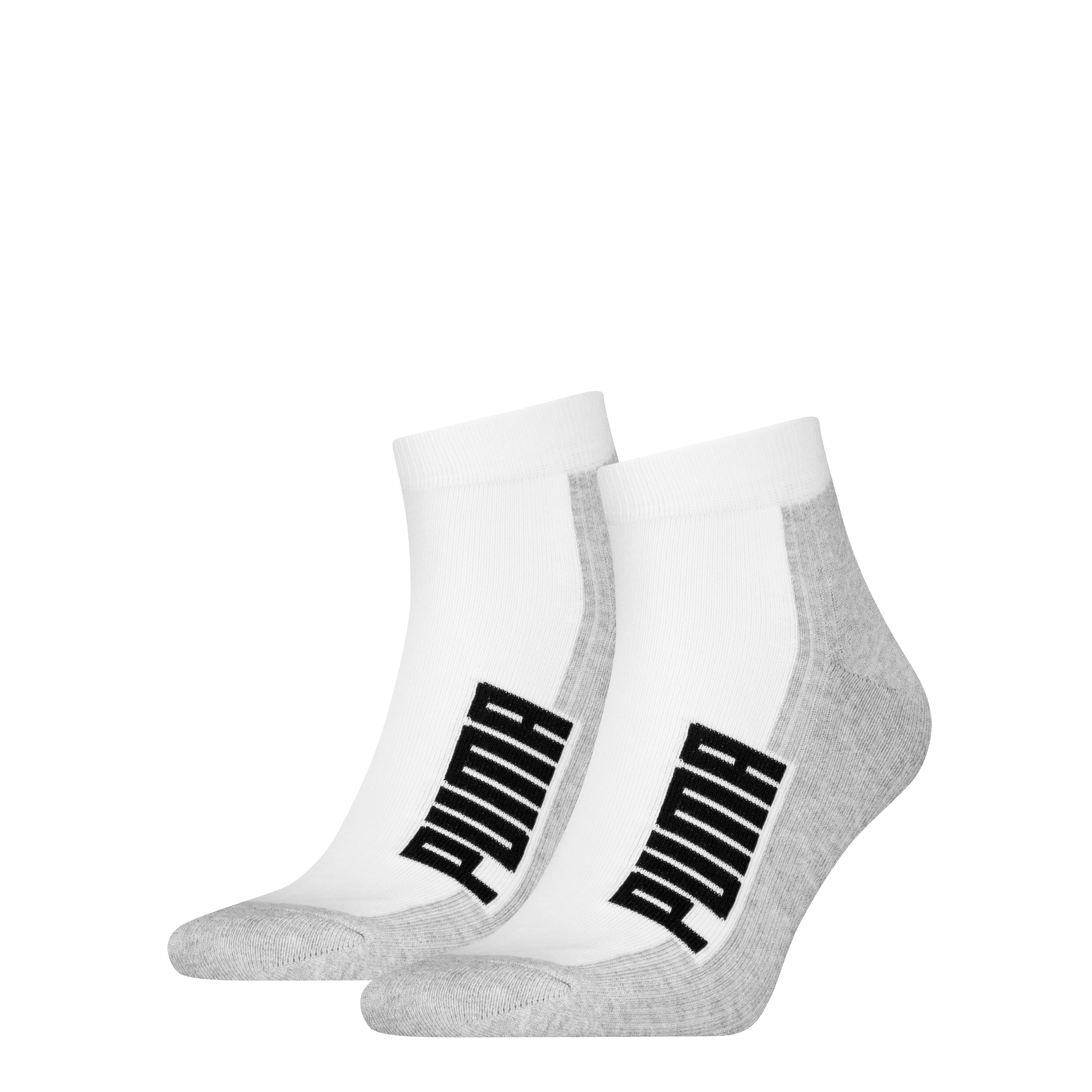 PUMA Kurzsocken PUMA UNISEX BWT CUSHIONED QUARTER 2P (2 Paar) Zweifarbig, Rippenbündchen