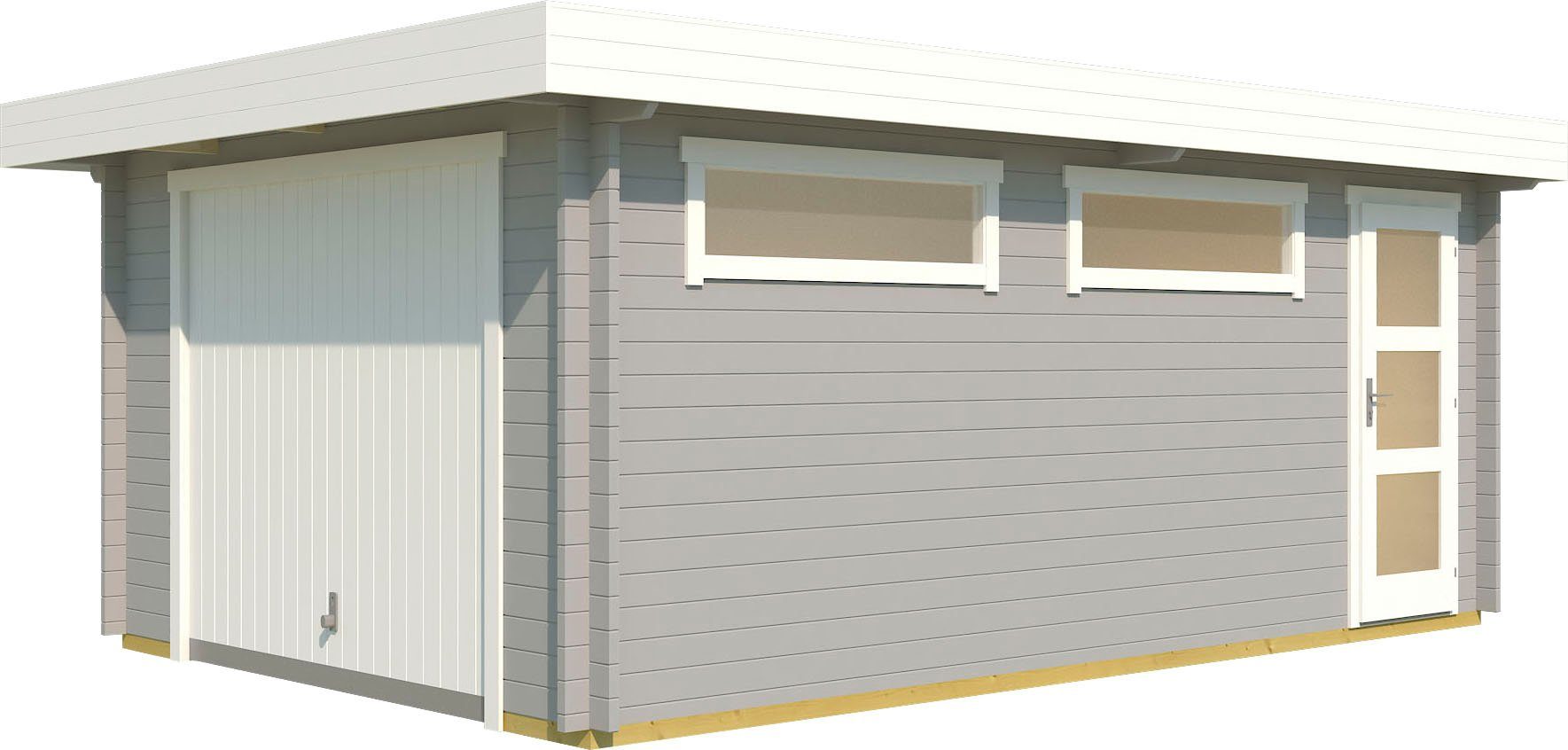 LASITA MAJA Garage Canberra (Set, Mit zusätzliche Eingang), Garage + Schwingtor