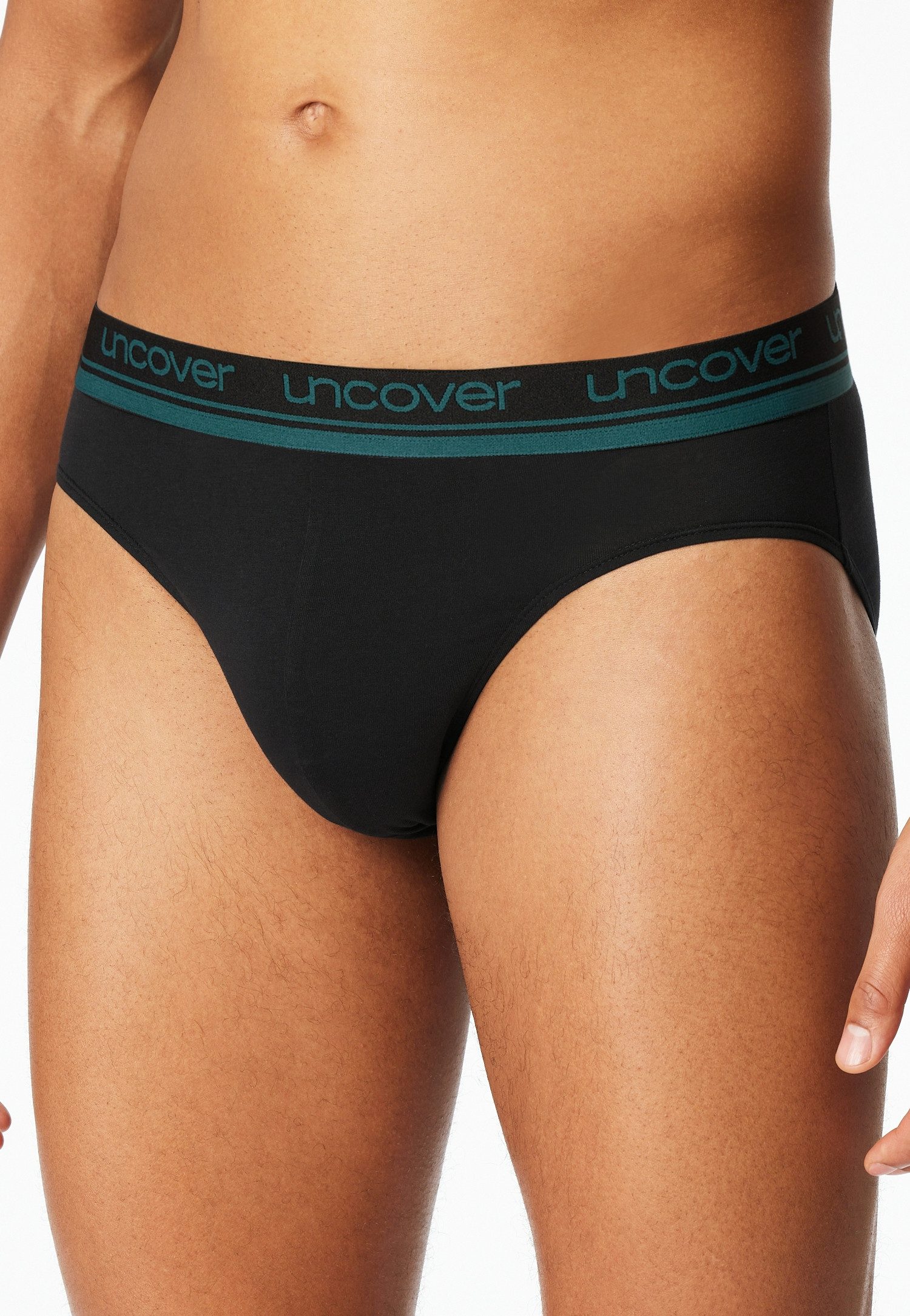 uncover by SCHIESSER Rioslip Uncover Cotton (3er Pack) ohne Eingriff, elastisch, Single Jersey-Qualität, Logo-Bund