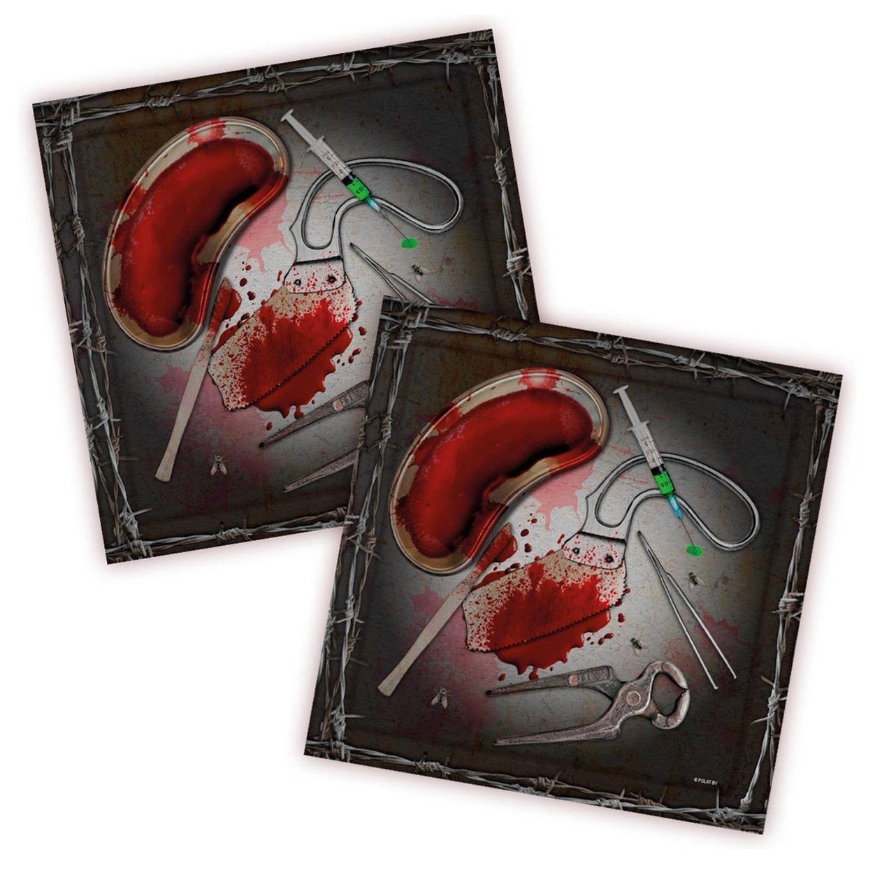 Metamorph Папірserviette 20 Halloween Horror Party Servietten, Thematisch passendes Zubehör für die Horror- und Halloweenparty