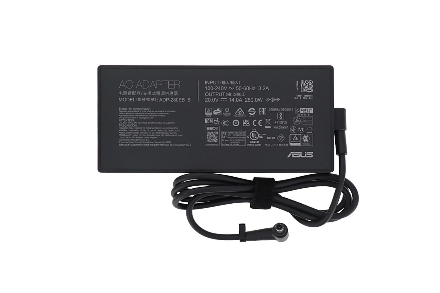 Asus AD280-00E Adapter, 280 W Laptop-Netzteil, kompatibel mit ASUS
