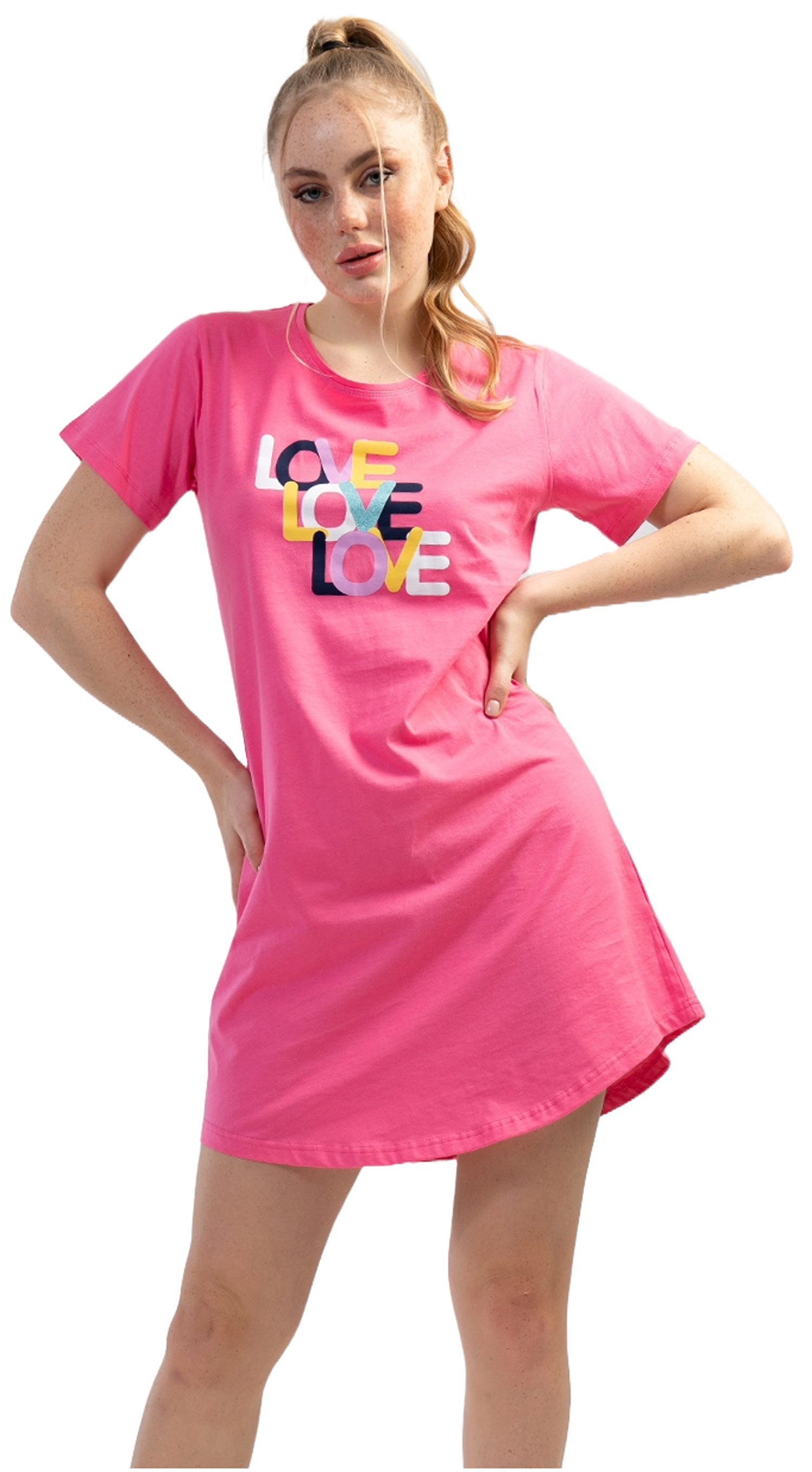 Vienetta Nachthemd Damen Schlafshirt mit kurzem günstig online kaufen