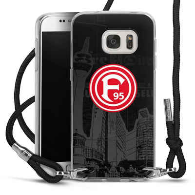 DeinDesign Handyhülle Fortuna Düsseldorf Offizielles Lizenzprodukt Logo Fortuna Logo City, Samsung Galaxy S7 Handykette Hülle mit Band Case zum Umhängen