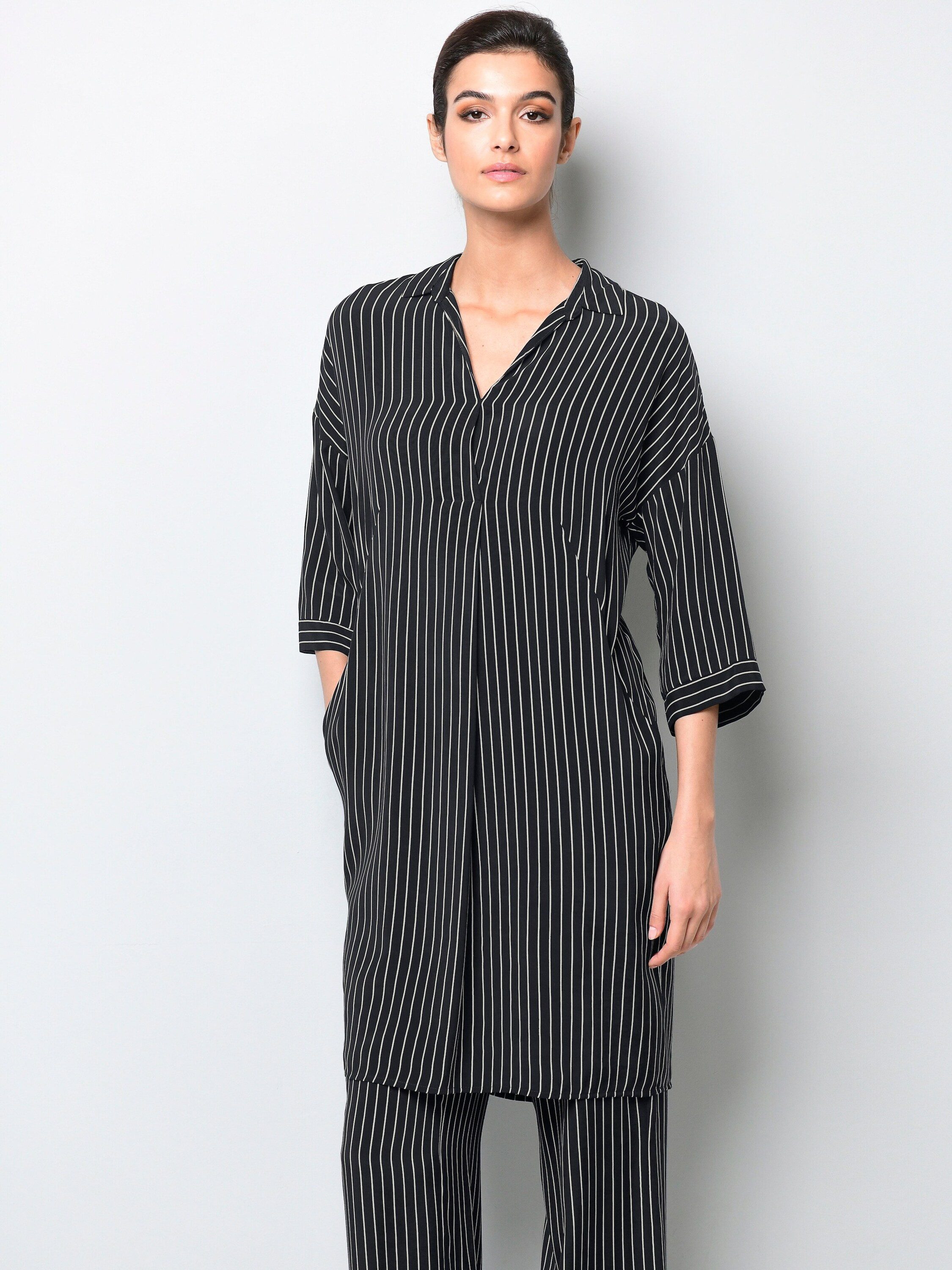 Alba Moda Midikleid Kleid mit V-Ausschnitt