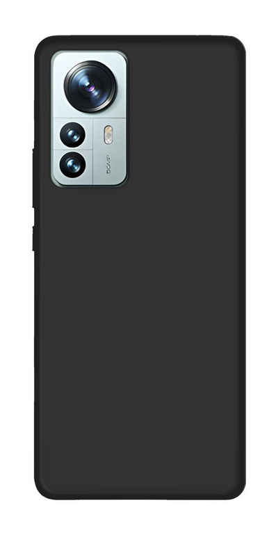 cofi1453 Handyhülle Silikon Hülle Basic für XIAOMI 12 Schwarz 6,28 Zoll, Silikon Hülle Basic Case TPU Soft Handy Cover Schutz
