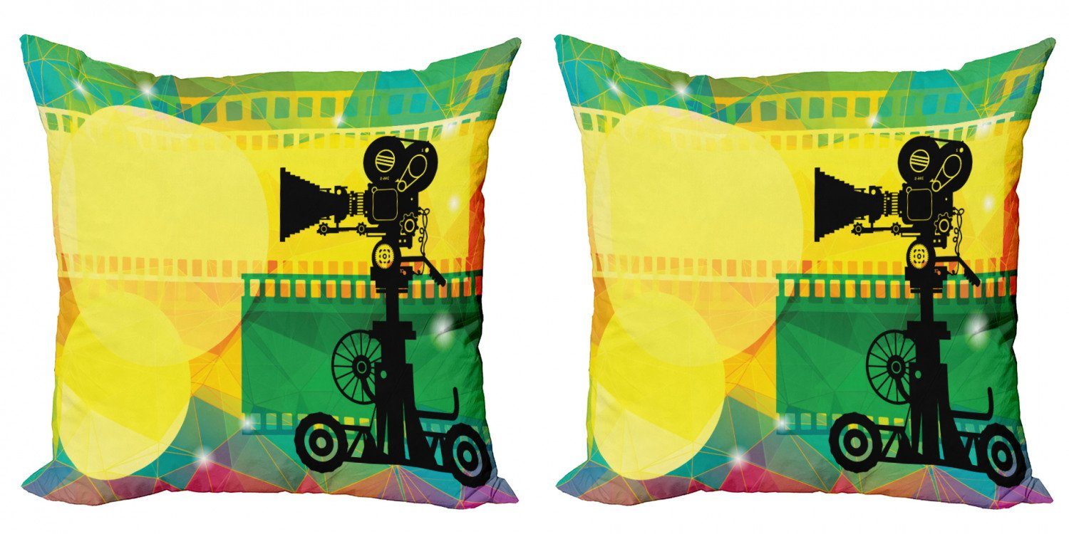 Kissenbezüge Modern Accent Doppelseitiger Digitaldruck, Abakuhaus (2 Stück), Kino Zusammenfassung Vibrant