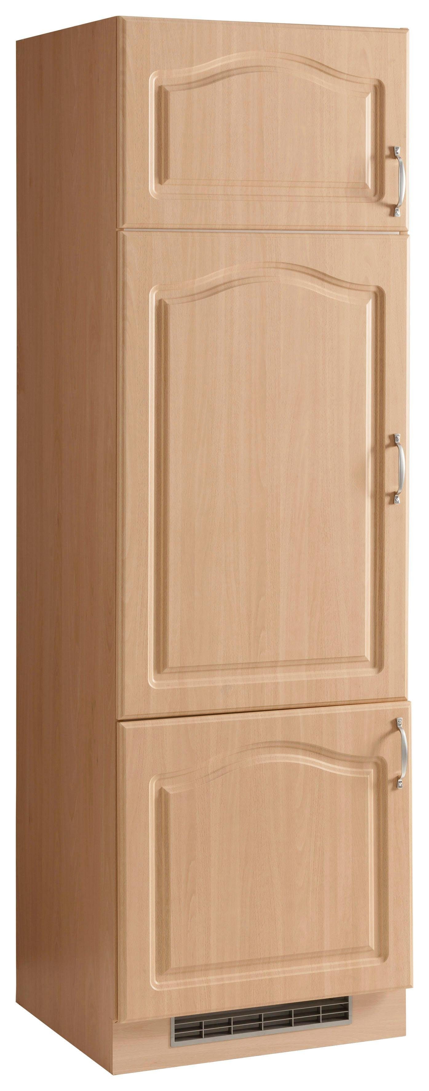 wiho Küchen Kühlumbauschrank Linz 60 cm breit Buchefarben | buchefarben | Umbauschränke