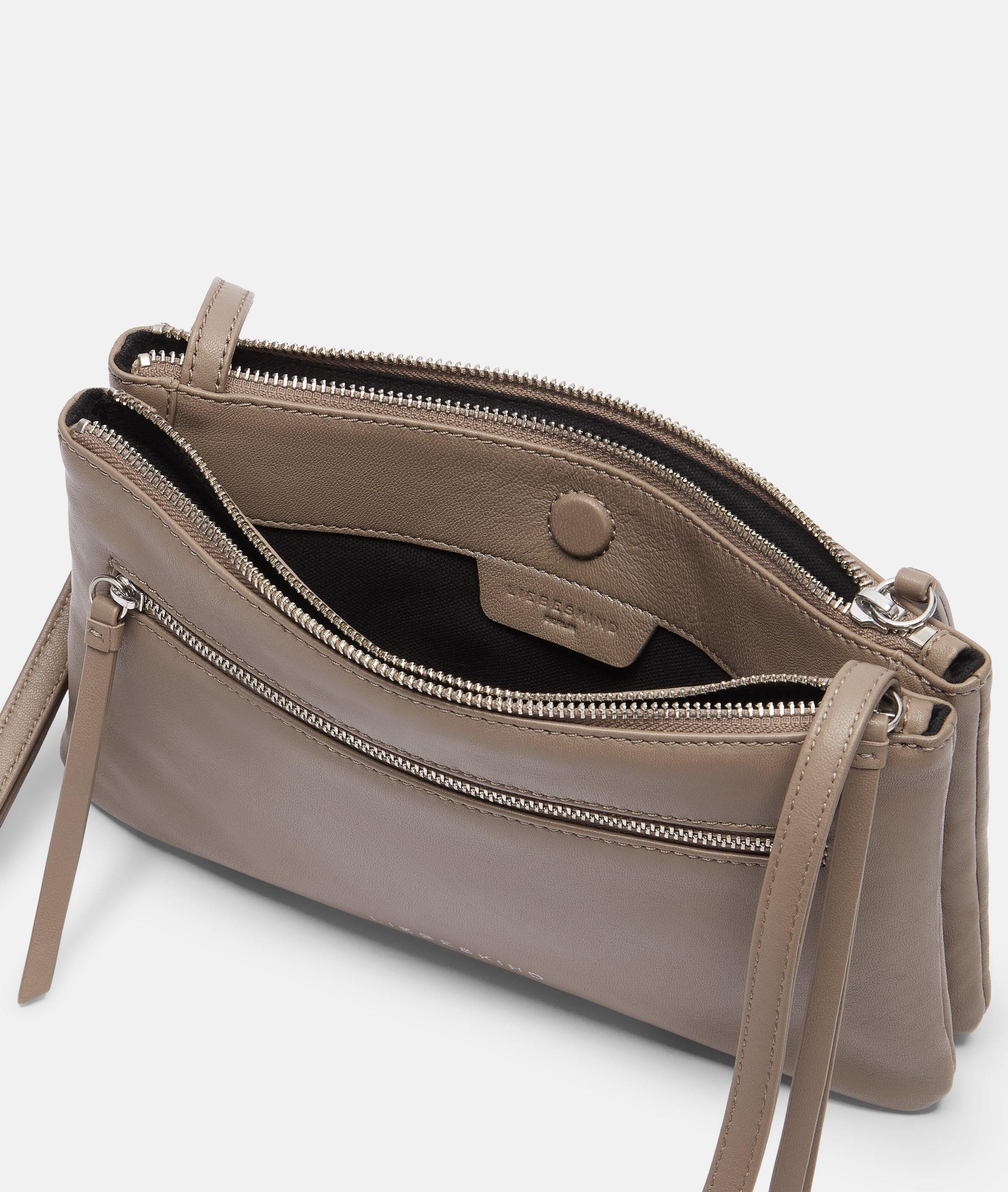 Liebeskind Berlin Umhängetasche Double Zena Crossbody S, Handliche Umhängetasche aus weichem Schafsleder