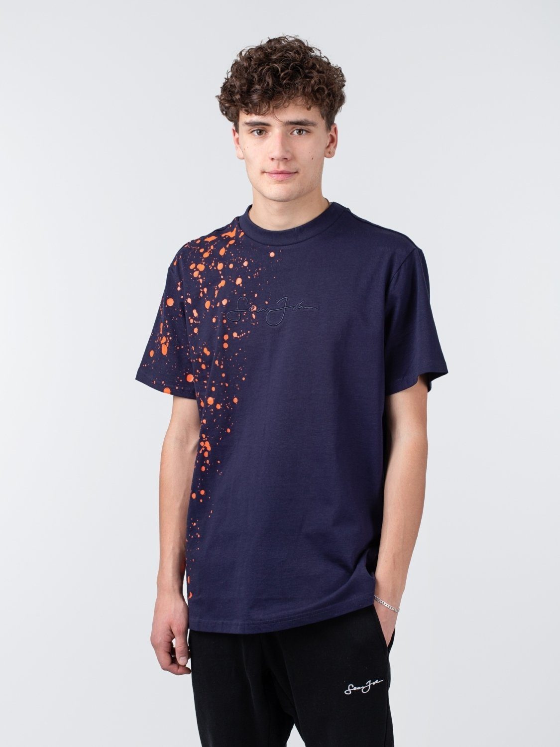 Sean John T-Shirt Sean John Script Logo Splatter Tee