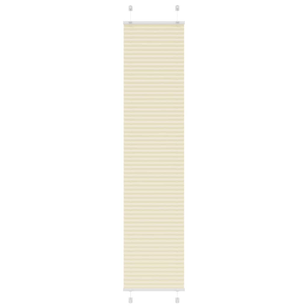 Rollo Plissee Creme 40x200 cm Stoffbreite 39,4 cm Polyester, vidaXL