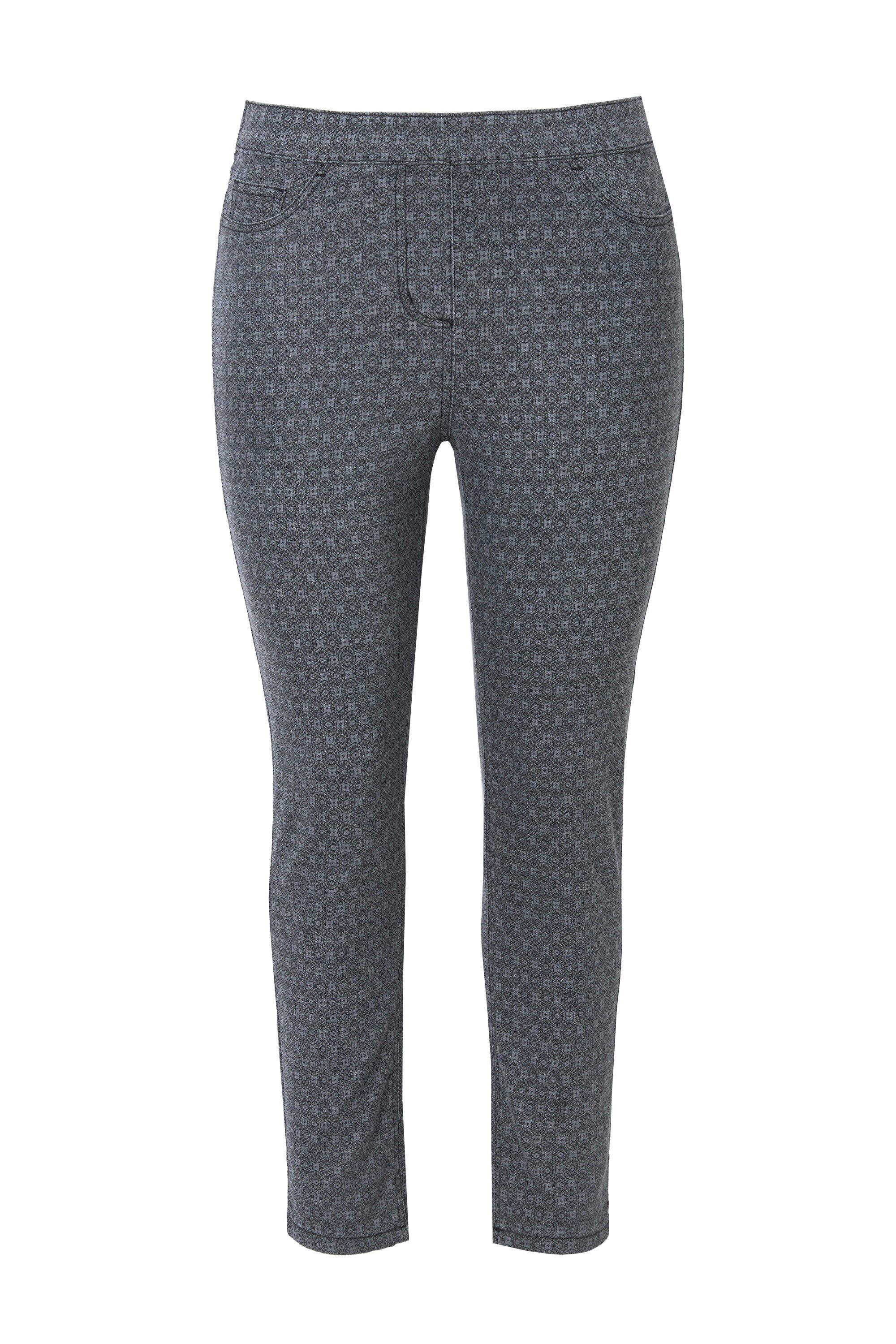 Janet & Joyce Jeggings Jeggings Slim Fit Minimal-Print Gesäßtaschen